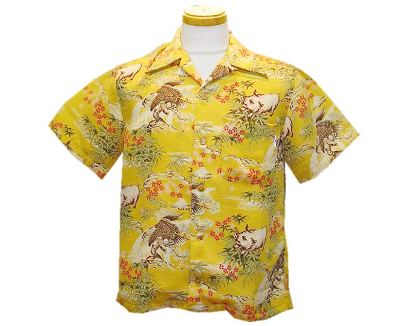 STUDIOD'ARTISANALOHAステュディオ・ダ・ルチザンアロハ鷹豚柄シャツ