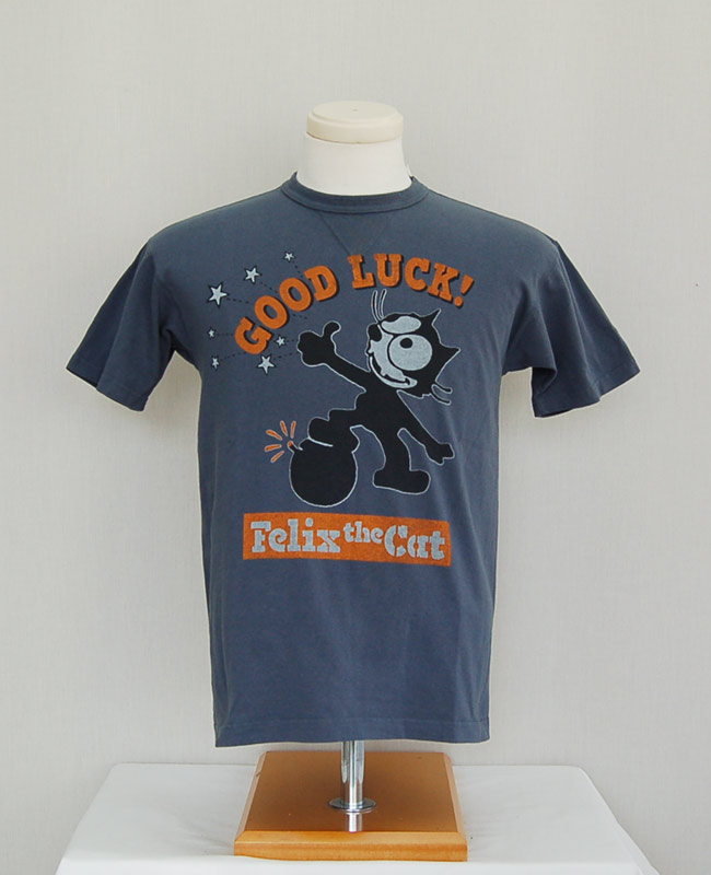 TOYS McCOYトイズマッコイ T-シャツ MILITARY TEE SHIRT FELIX THE CAT "GOOD LUCK