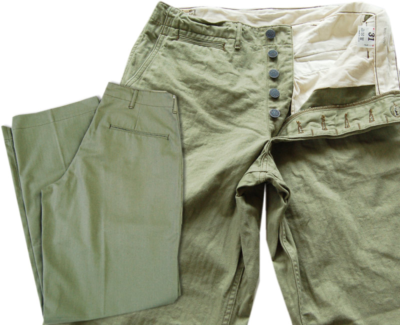 WAREHOUSEウエアハウス 1217 M-42 TYPE U.S.ARMY HBT PANTS