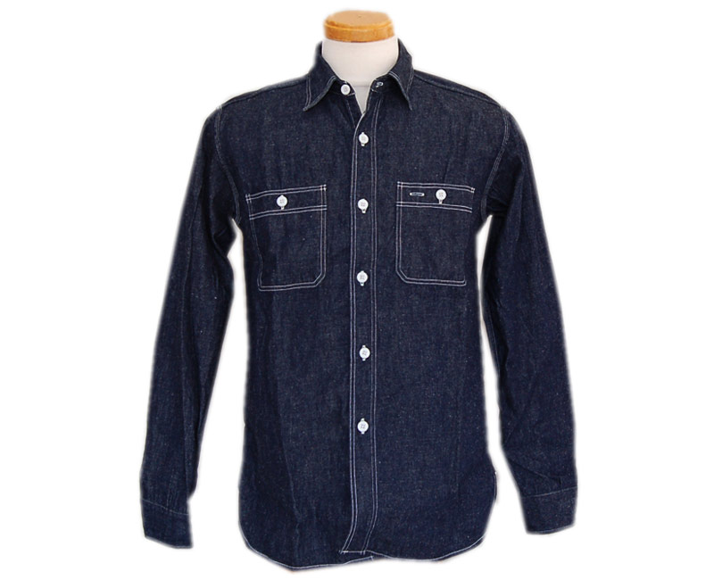 WAREHOUSEウエアハウス長袖シャツ【DUCKDIGGER】TRIPLESTITCHWORKSHIRTSインディゴデニム【smtb-k】【kb】